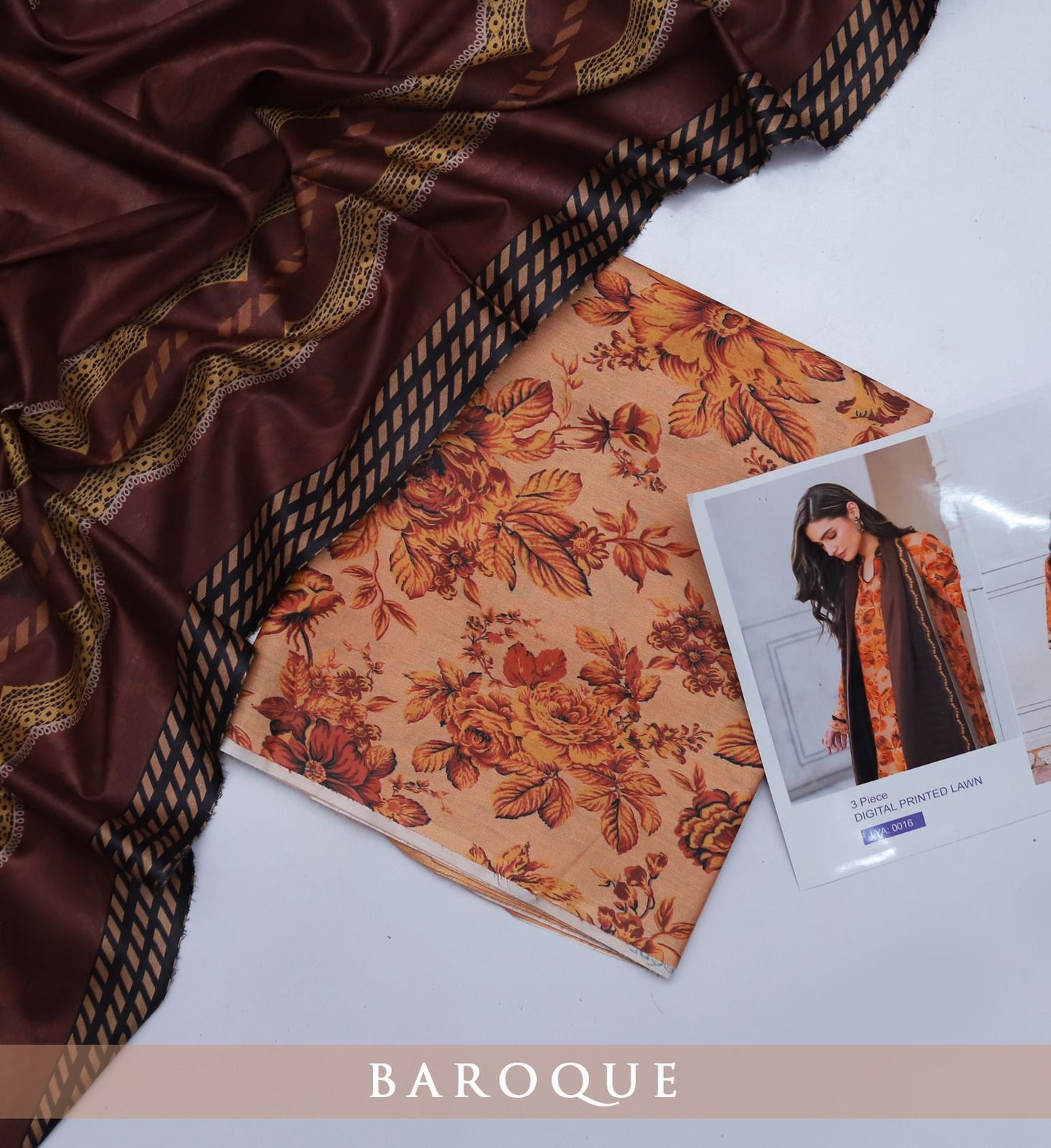 3pc Digital Print Lawn Unstitched