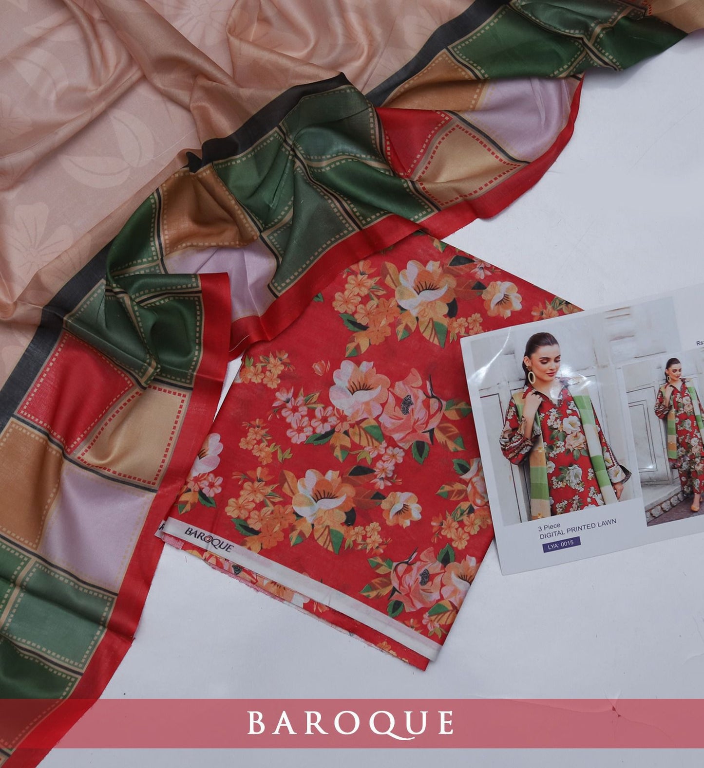 3pc Digital Print Lawn Unstitched