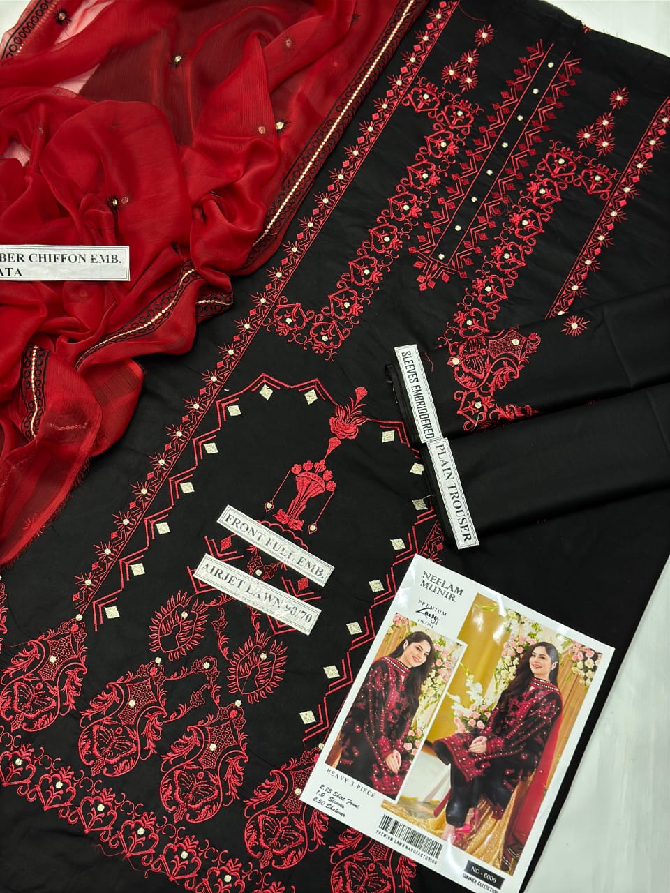 3pc Lawn Embroidered Dress Unstitched