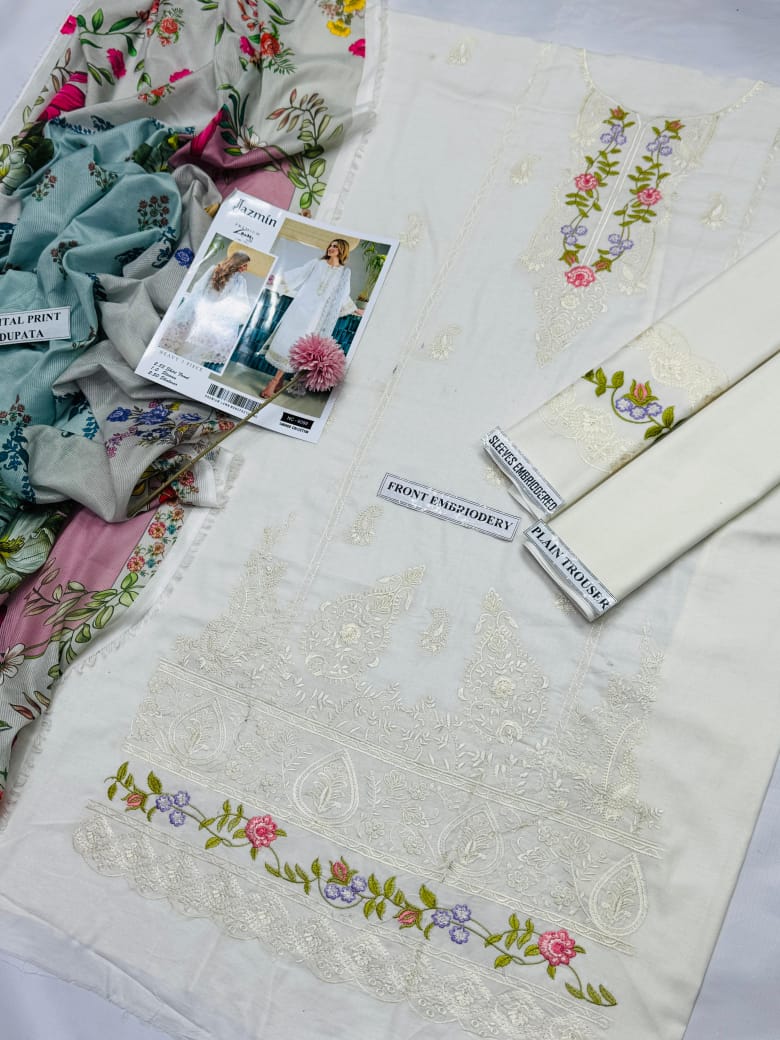 3pc Lawn Embroidered Dress Unstitched