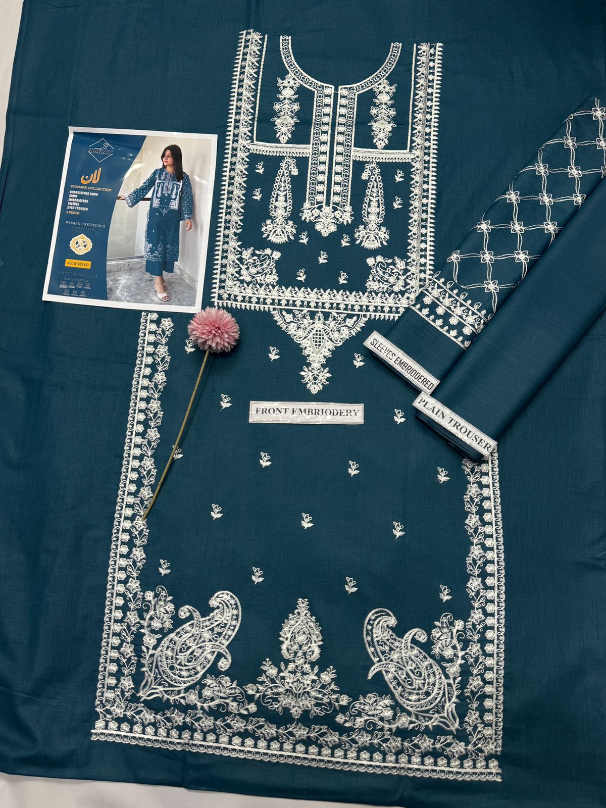 2pc Lawn Embroidered Dress Unstitched
