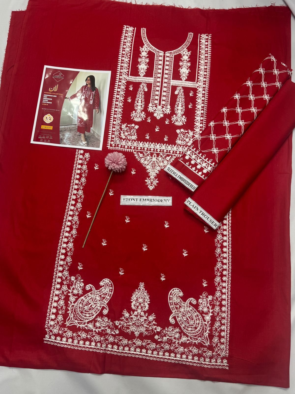 2pc Lawn Embroidered Dress Unstitched