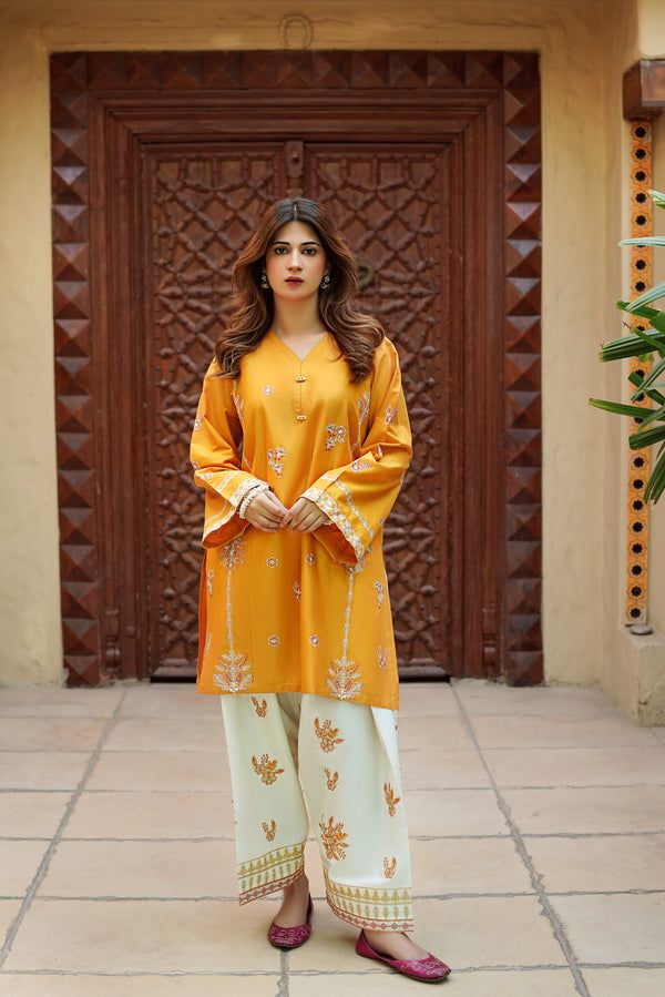 2pc Lawn Embroidered Dress Unstitched