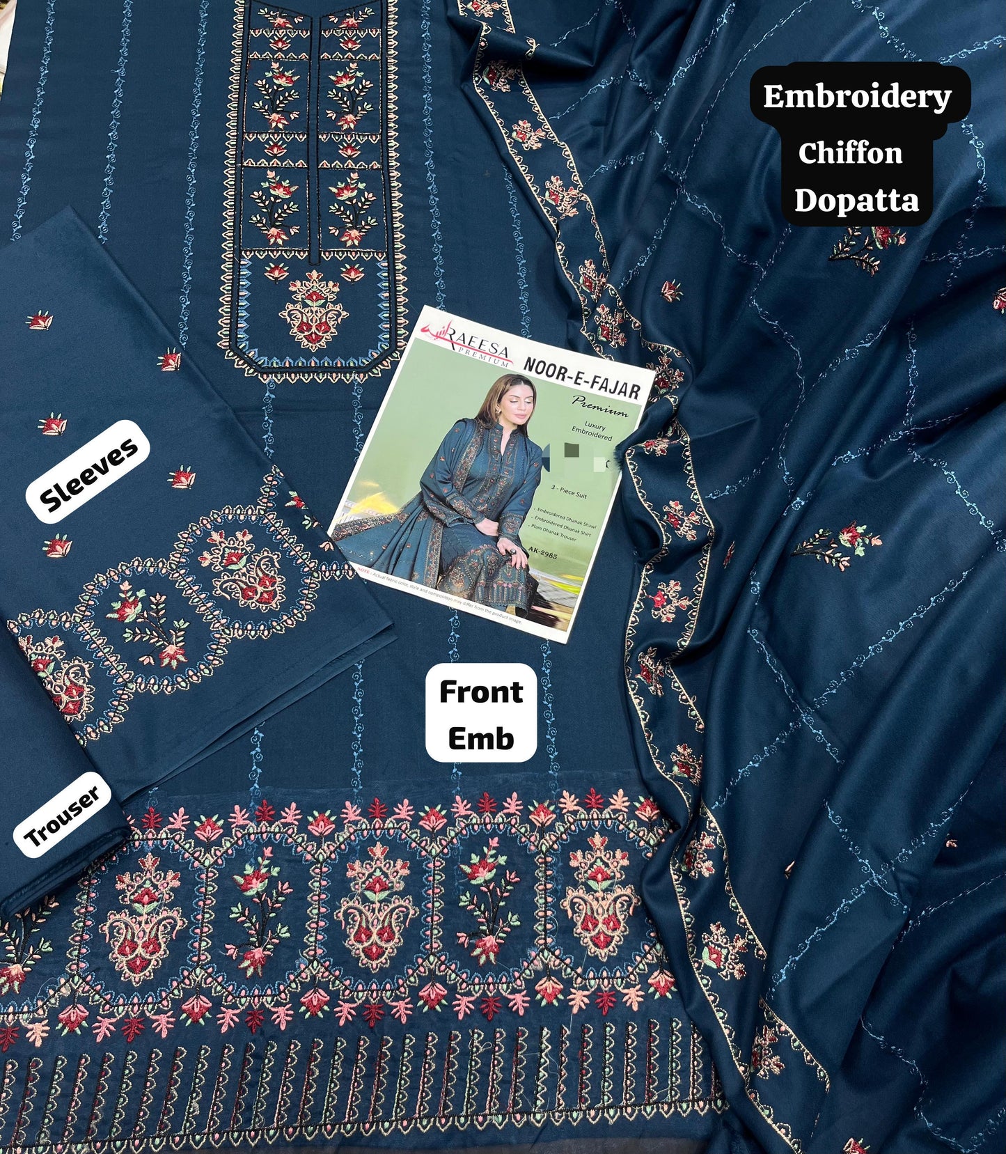 3pc Lawn Embroidered Dress Unstitched