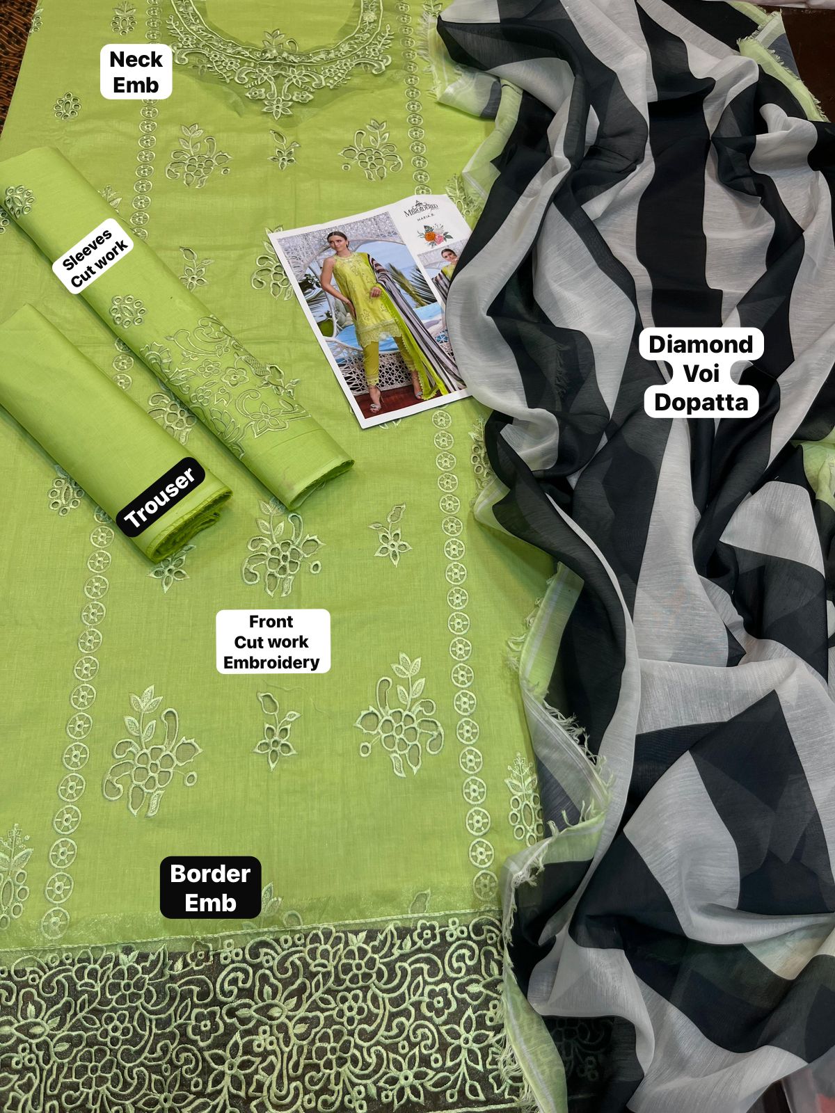 3pc Lawn Embroidered Dress Unstitched