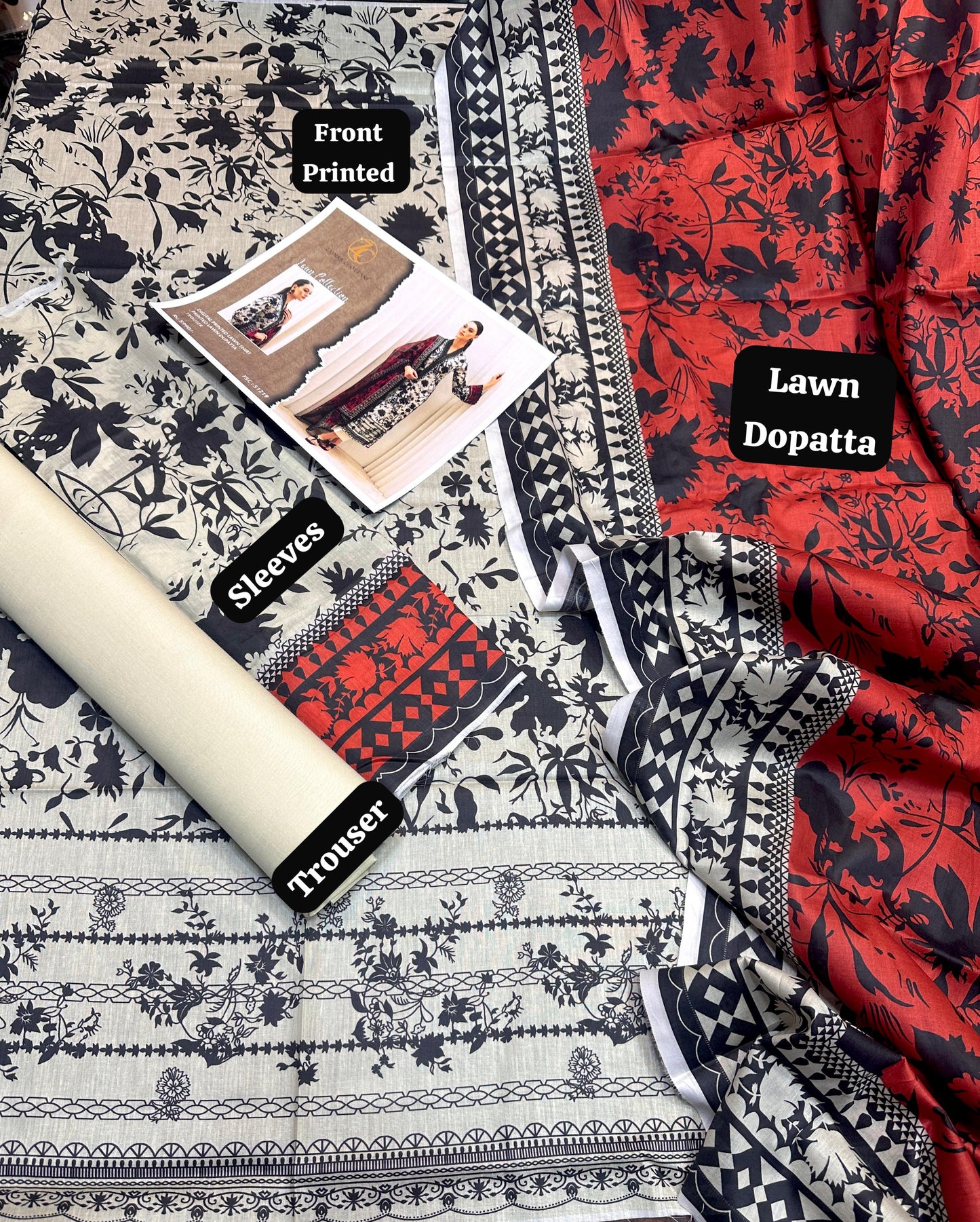 3pc Digital Print Unstitched