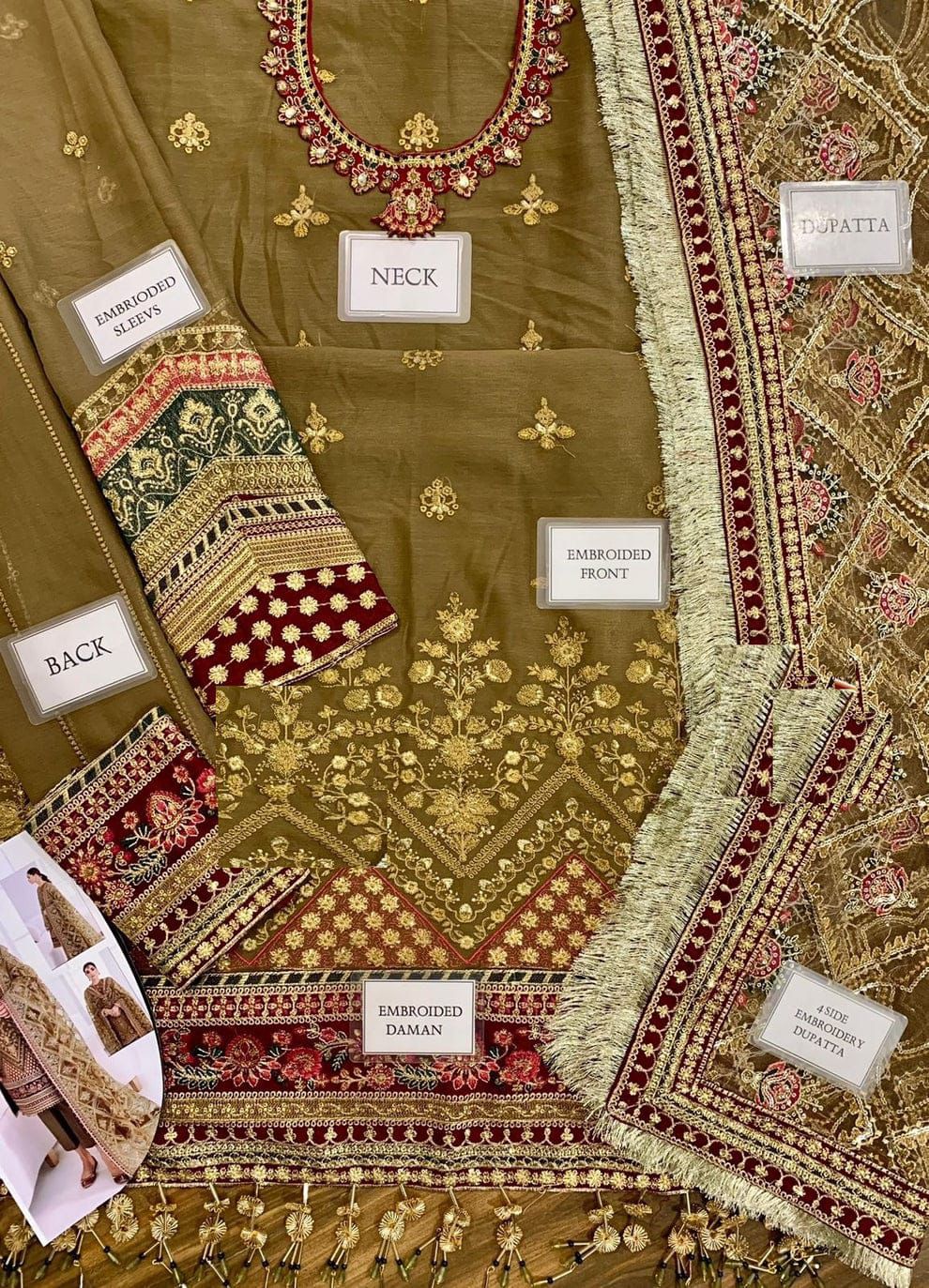 3pc Premium Embroidered Dress Unstitched