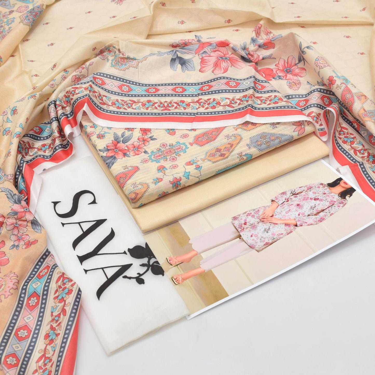 3PC Digital Print Unstitched