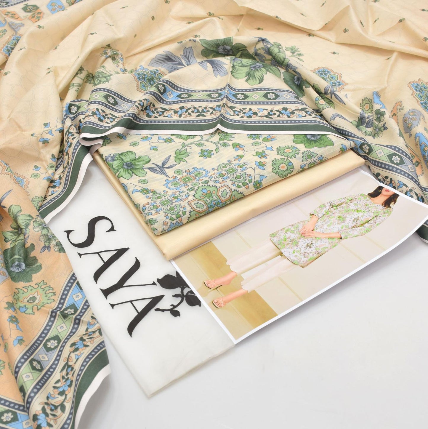 3PC Digital Print Unstitched