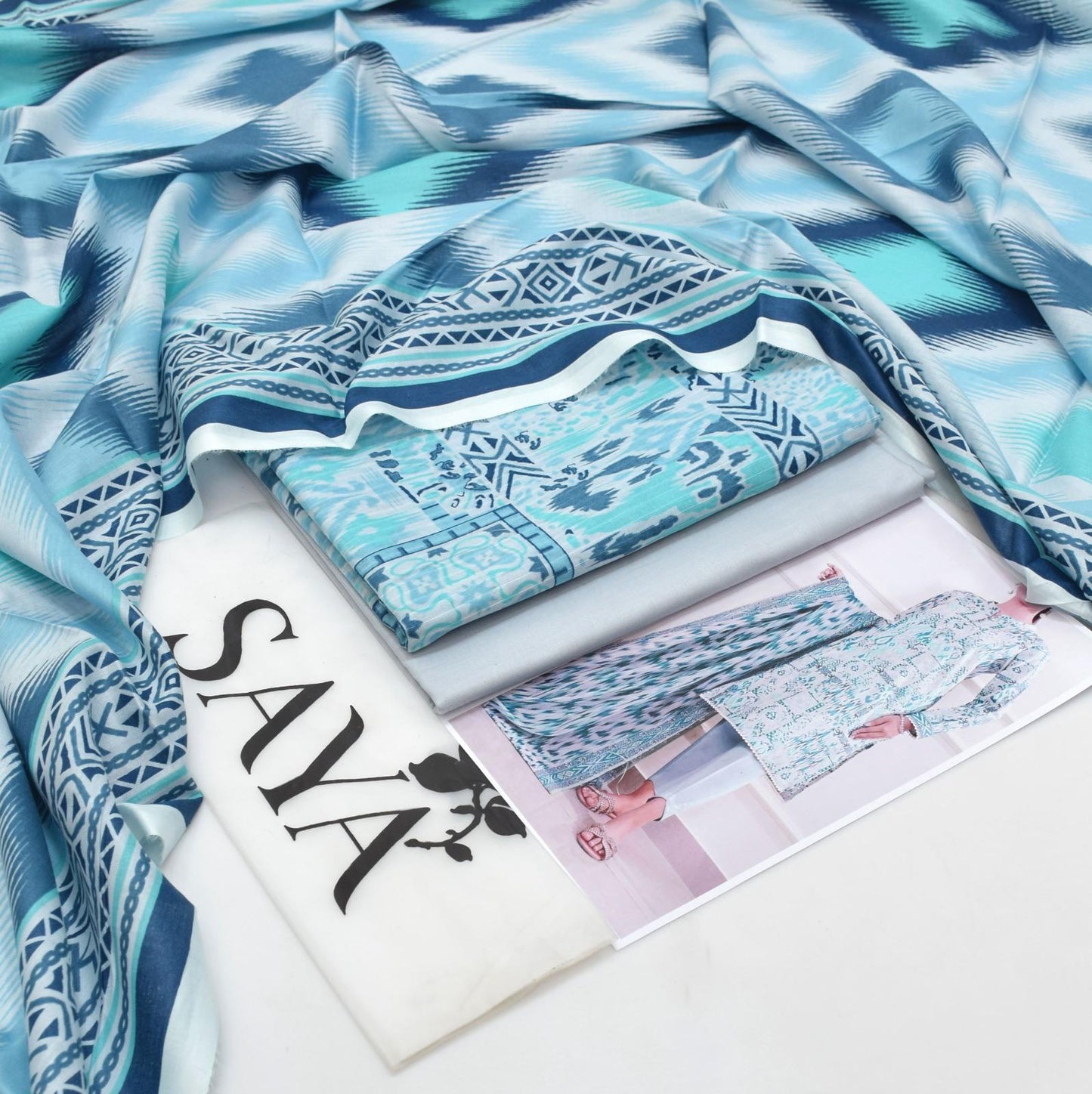 3PC Digital Print Unstitched