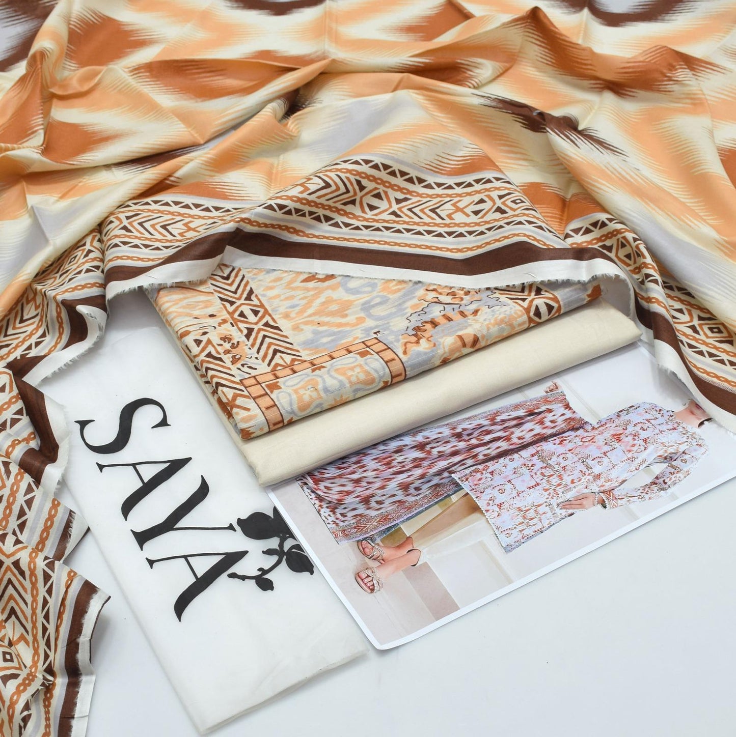 3PC Digital Print Unstitched