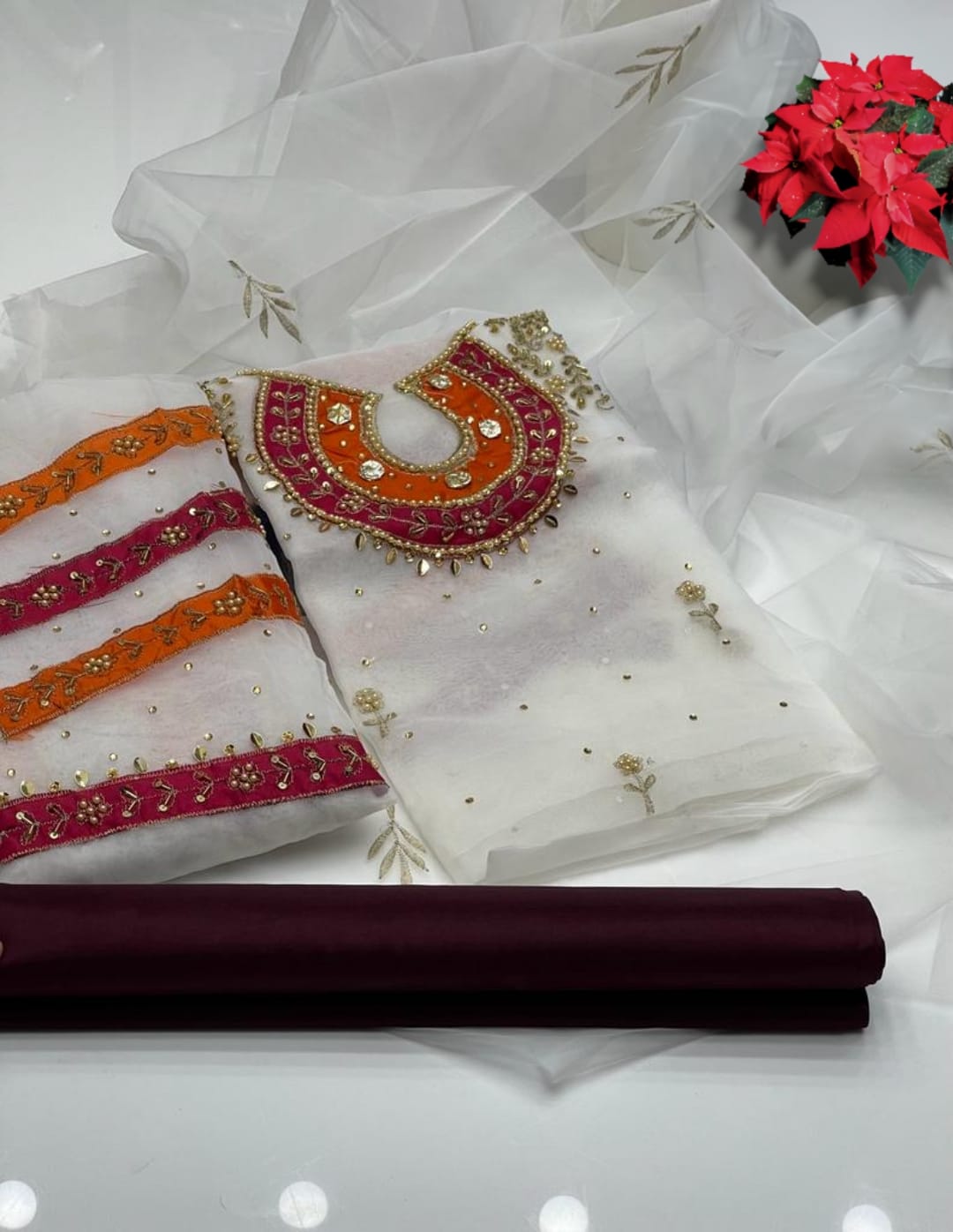 3PC PARTY WEAR UNSTITCHED