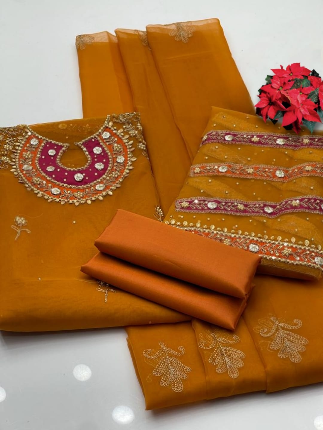 3PC PARTY WEAR UNSTITCHED