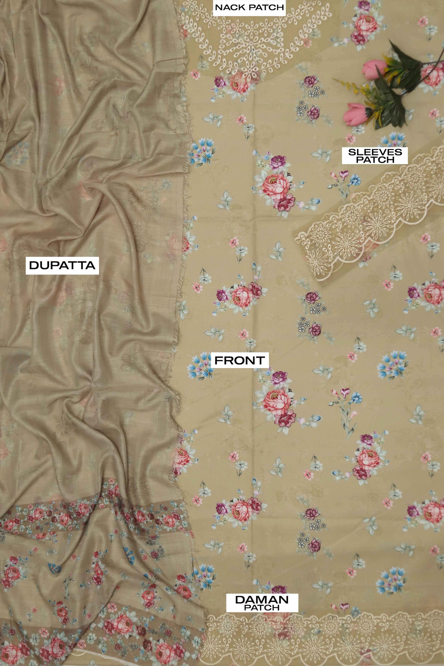 3PC Lawn Embroidered Dress Unstitched