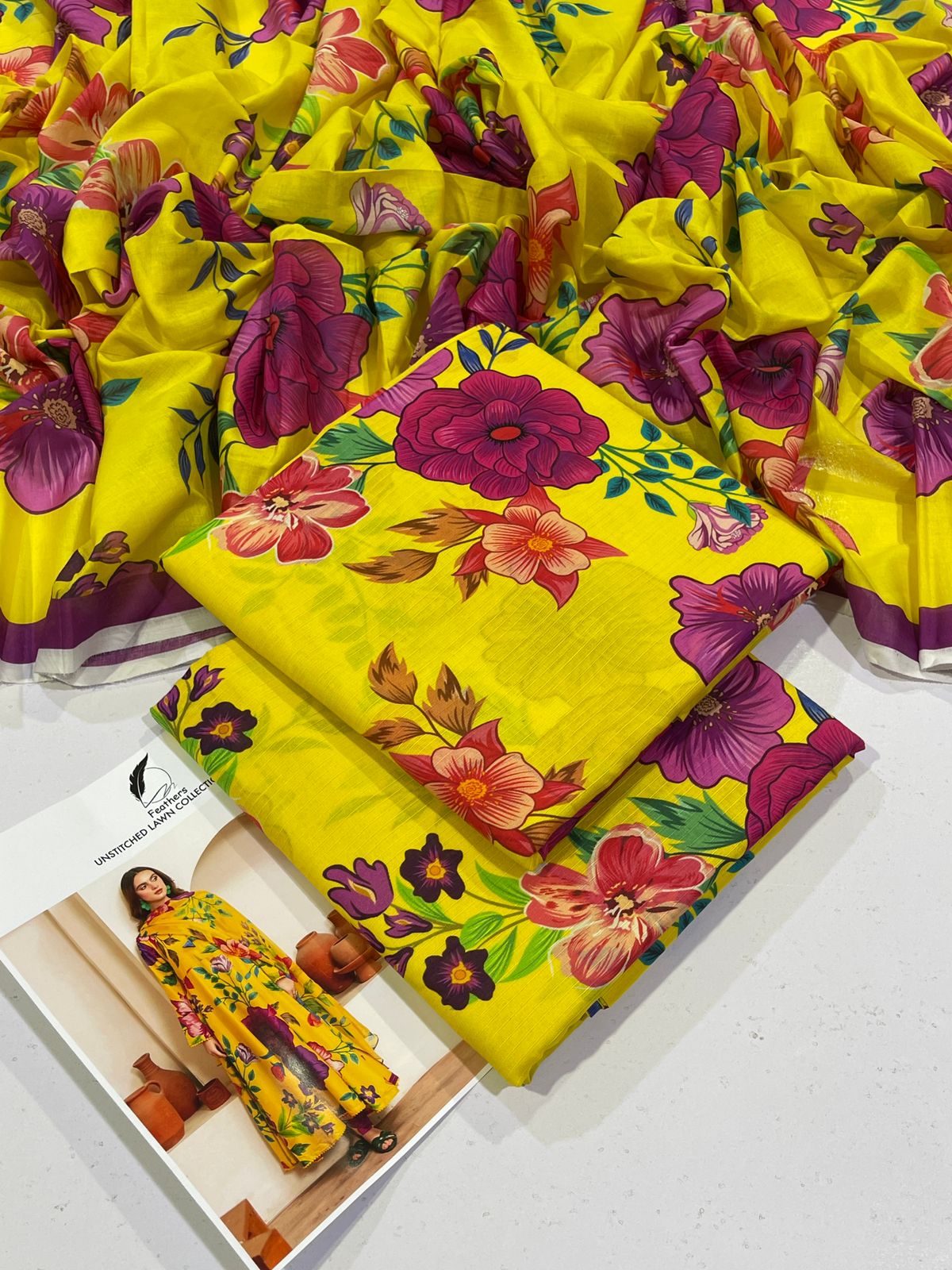 3PC Lawn Digital Print Unstitched