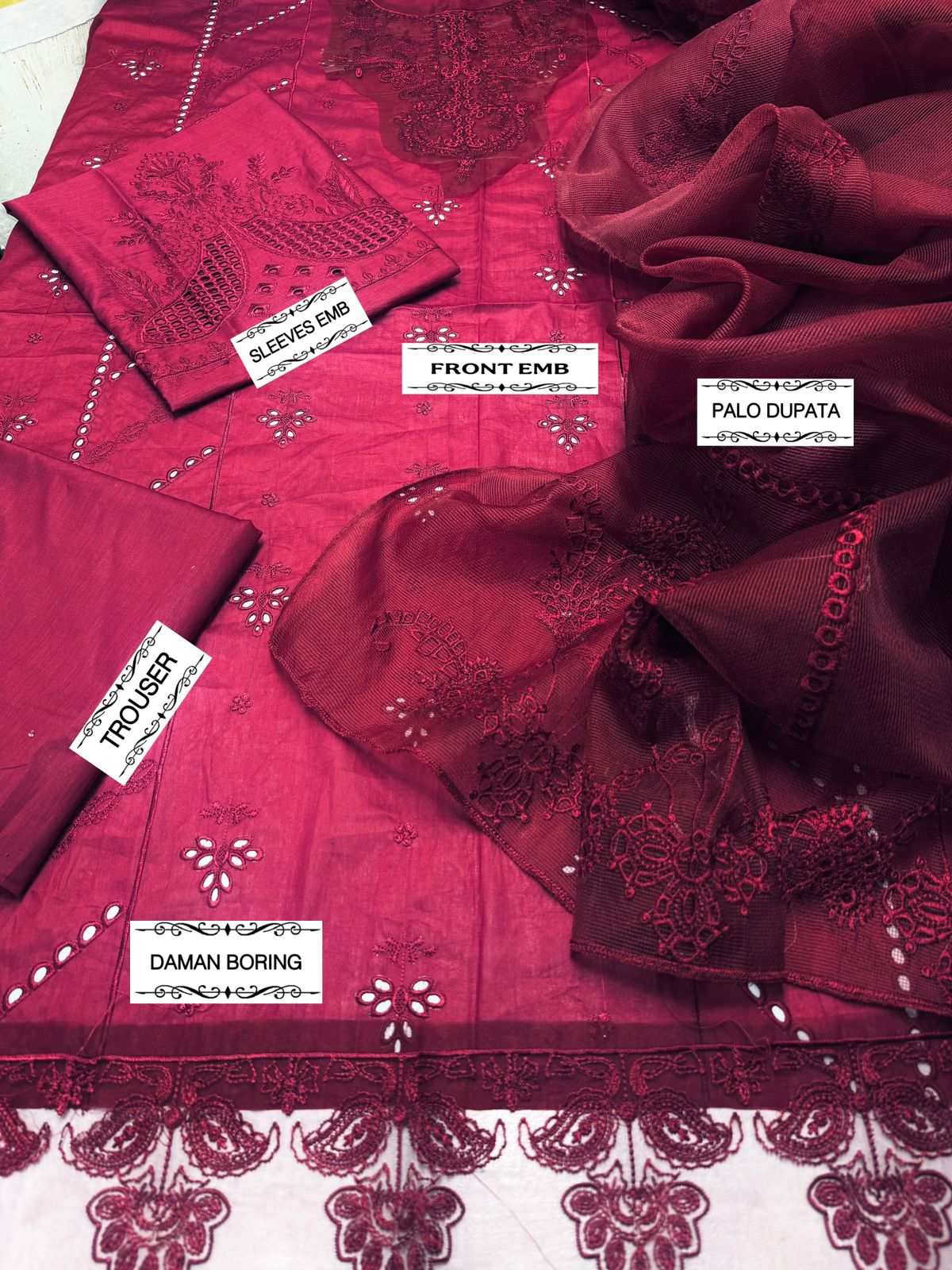 3PC Lawn Embroidered Dress Unstitched