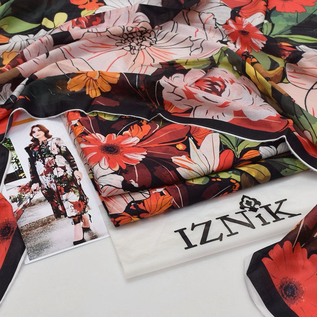 3PC Digital Print Unstitched Suit