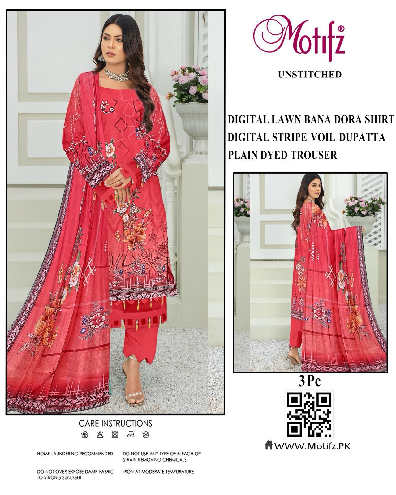 3PC Lawn Digital Print Unstitched Suit