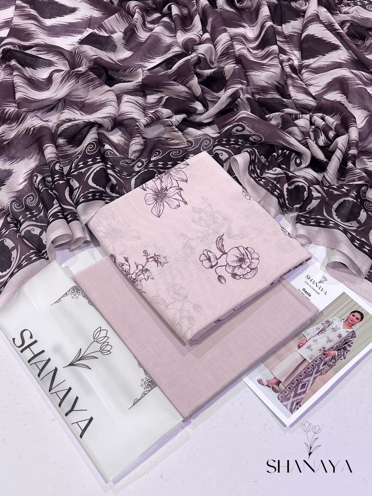 3PC Digital Print Lawn Unstitched Suit