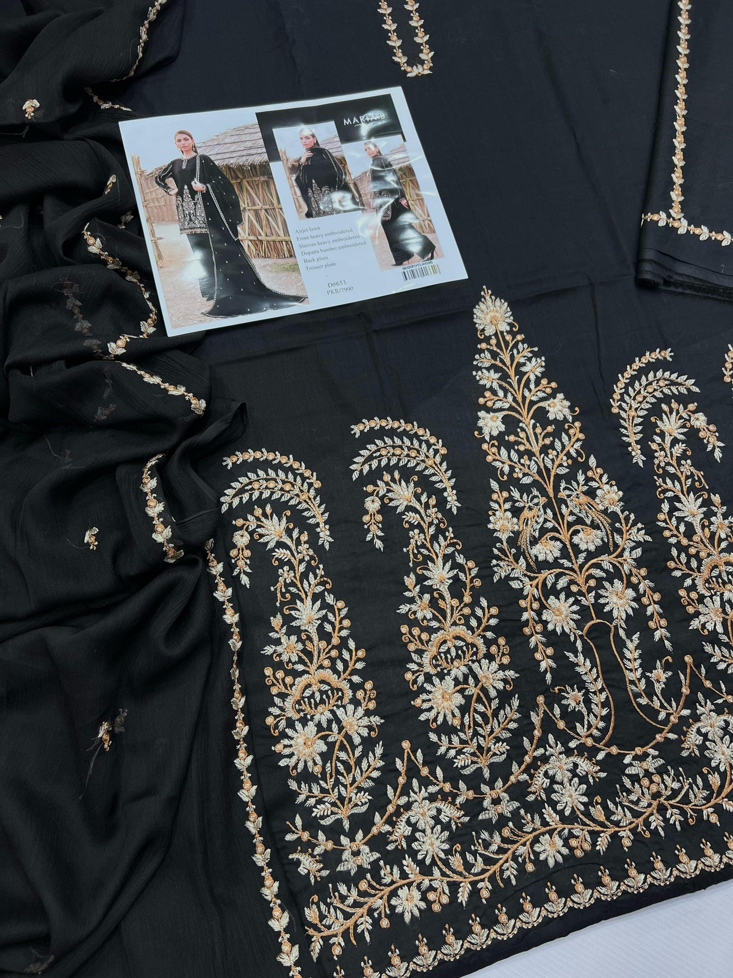 3PC Embroidered Suit Unstitched