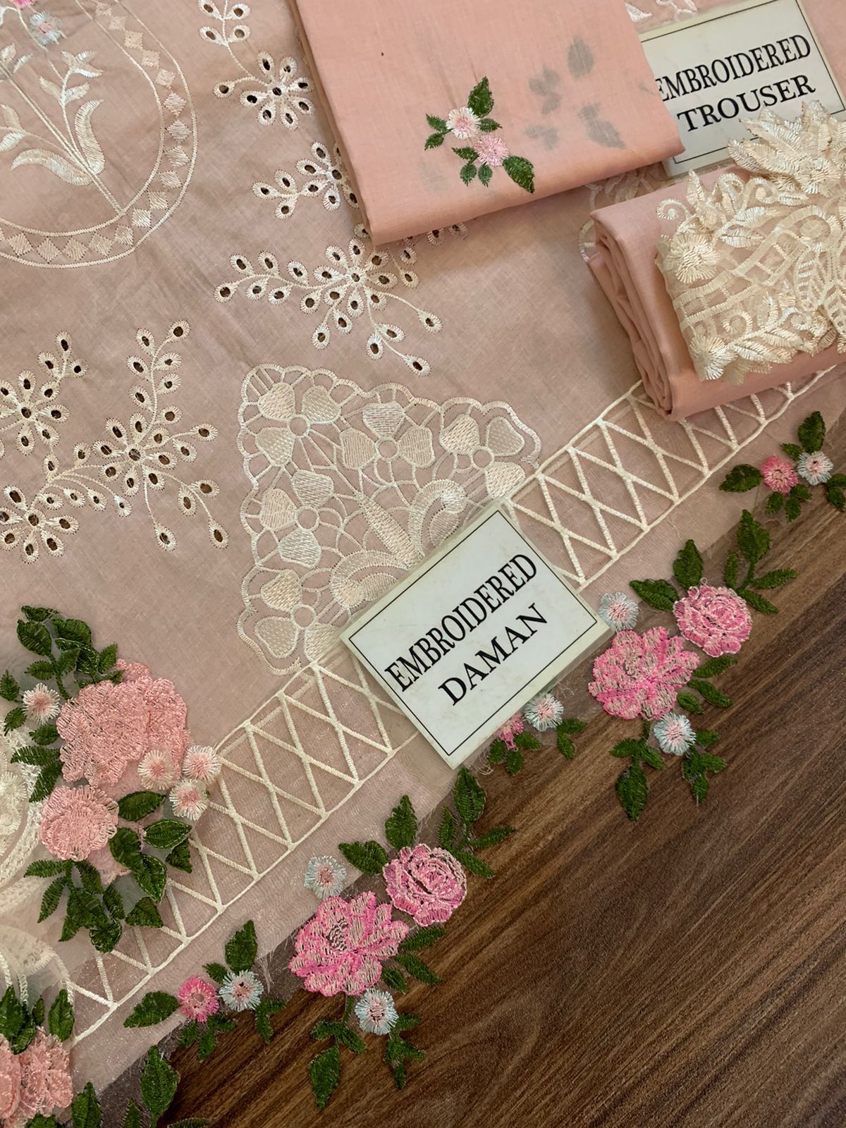 3PC Cotton Suit Embroidered Unstitched