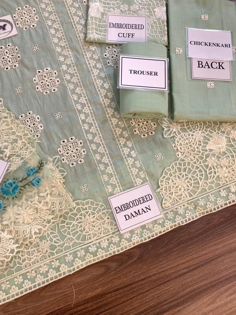 3PC Lawn Suit Embroidered Unstitched