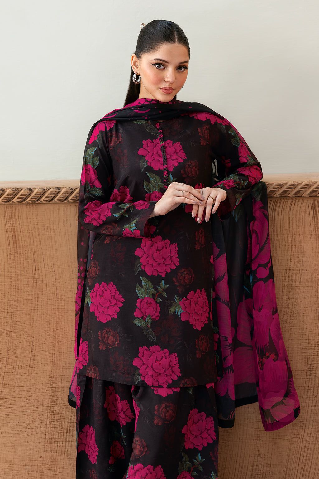 3PC Lawn Suit Digital Print Unstitch