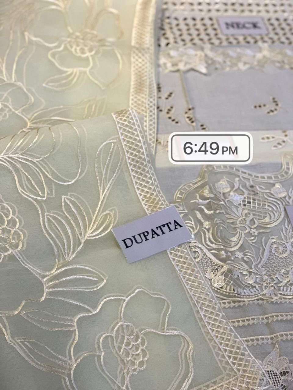 3PC Valentina Embroidered Unstitch Replica