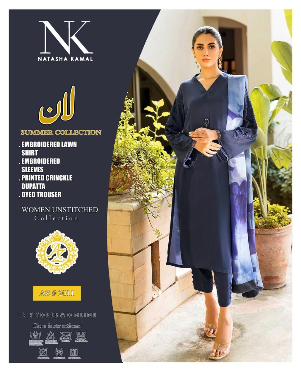 3PC Lawn Suit Summer Collection
