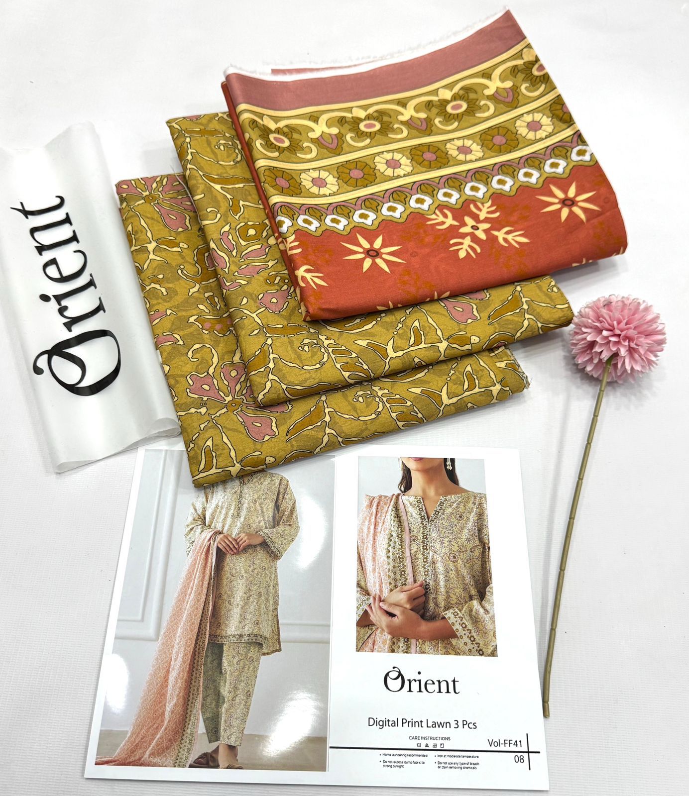 3PC Orient Lawn Digital Print Unstitch