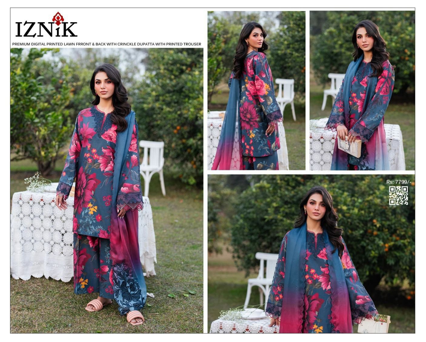 3PC Lawn Digital Print Summer Collection 2025