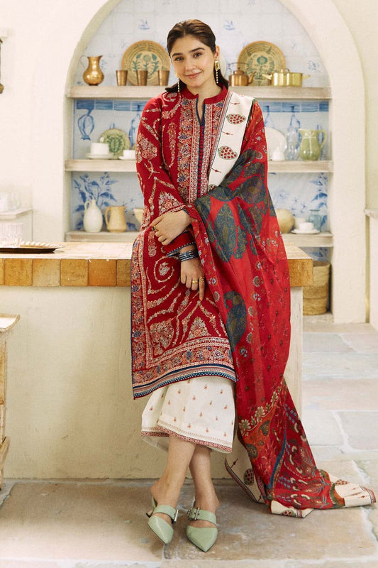 3pc Embroidered Lawn Suit Unstitched