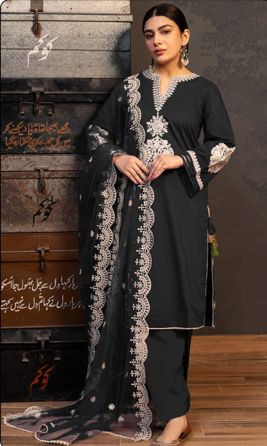 3pc Lawn Embroidered Dress Unstitiched