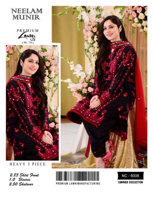 3pc Lawn Embroidered Dress Unstitched
