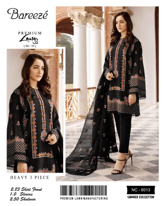 3pc Lawn Embroidered Dress Unstitched