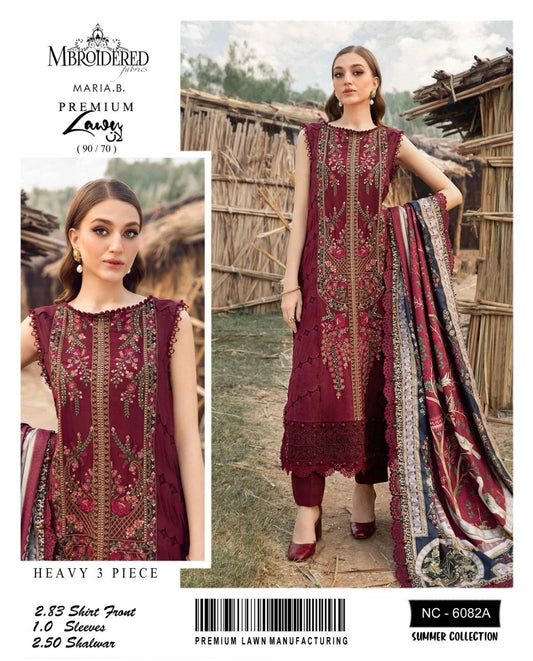3pc Lawn Embroidered Dress Unstitched