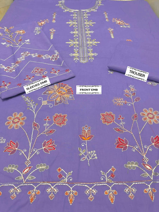 2pc Lawn Embroidered Dress Unstitched