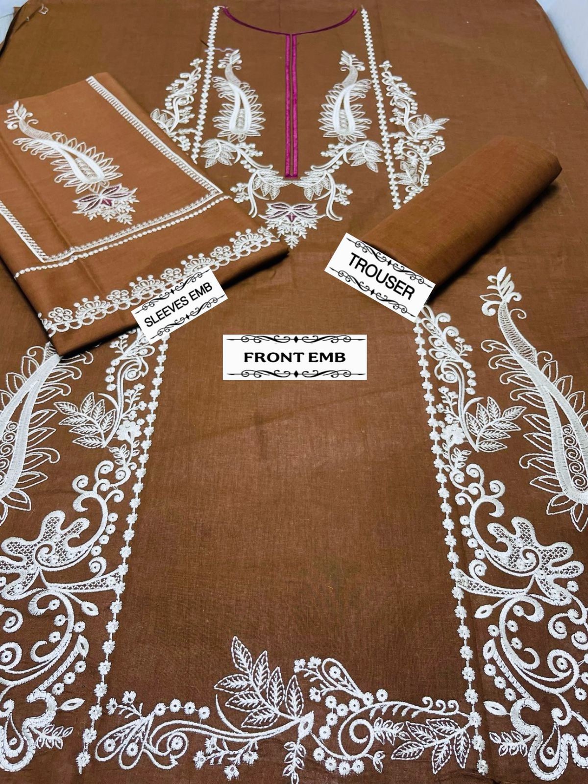 2pc Lawn Embroidered Dress Unstitched