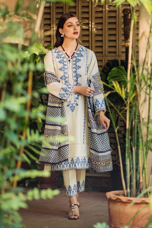 3pc Lawn Embroidered Dress Unstitched