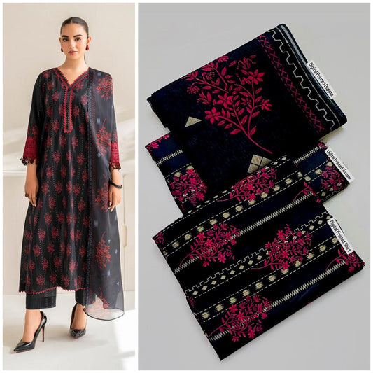 3pc Digital Print Dress Unstitched