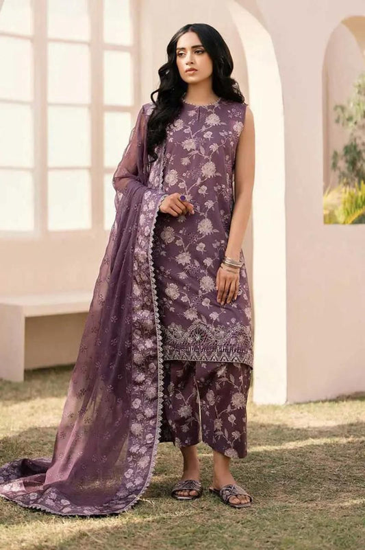 3pc Lawn Embroidered Patch Dress Unstitched