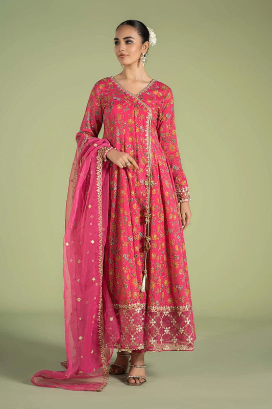 3PC Lawn Embroidered Patch Dress Unstitched