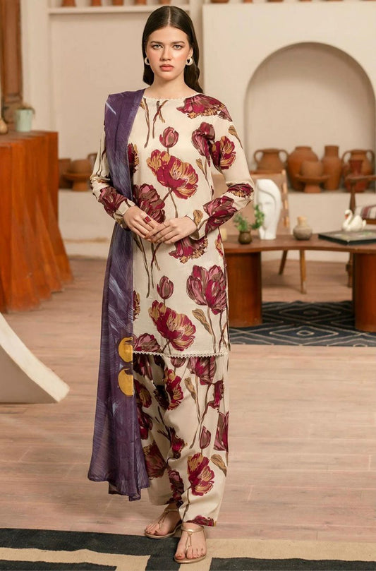 3PC Lawn Digital Print Unstitched