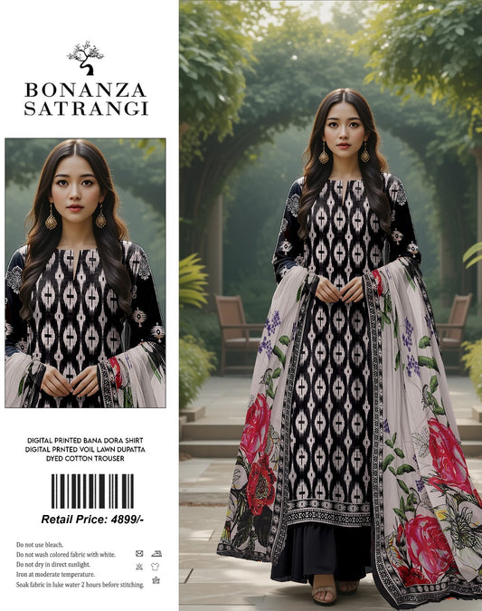 3PC Lawn Digital Print Unstitched