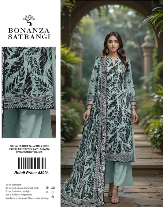 3PC Lawn Digital Print Unstitched