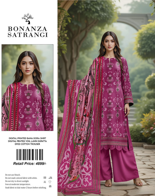 3PC Lawn Digital Print Unstitched