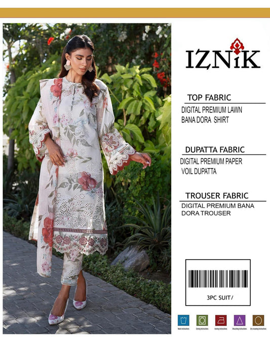 3PC Lawn Digital Print Unstitched Suit