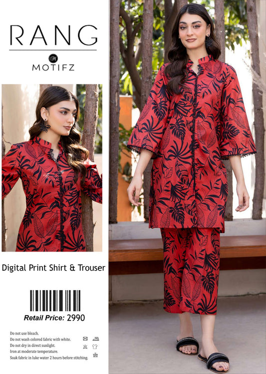 3PC Lawn Digital Print Unstitched Suit