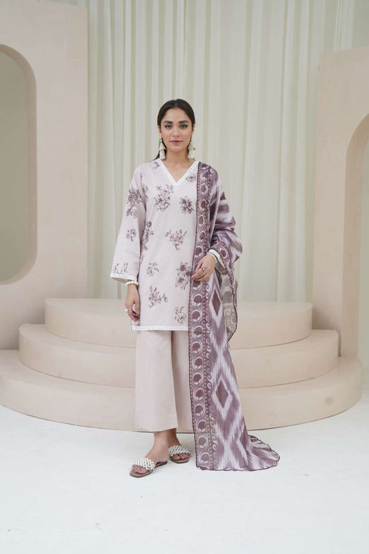 3PC Digital Print Lawn Unstitched Suit