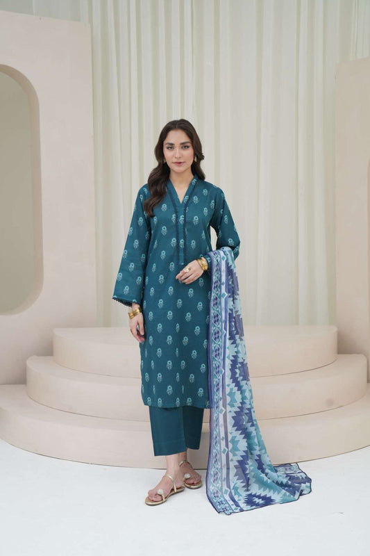 3PC Lawn Digital Print Unstitched Suit